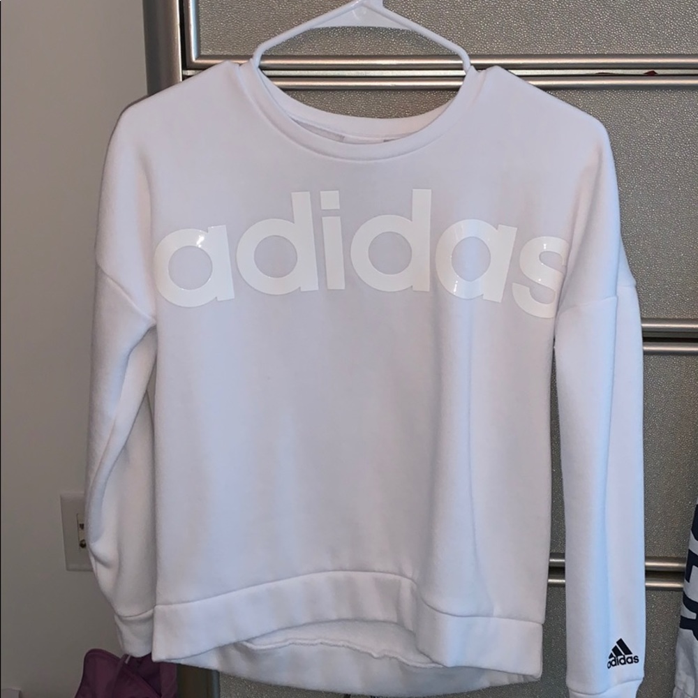 BRAND NEW WHITE ADIDAS SWEATER